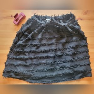 H&M Black Fringe Skirt ~ 10